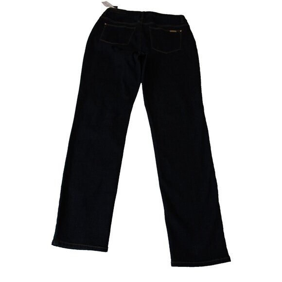 NYDJ Marilyn Straight Jeans Women 16 Dark Wash Blue Lift Tuck Denim Stretch L - Picture 2 of 6